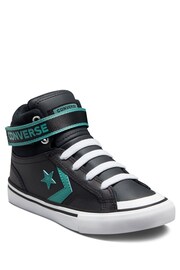 Converse Black/Green Pro Blaze Junior Trainers - Image 3 of 7