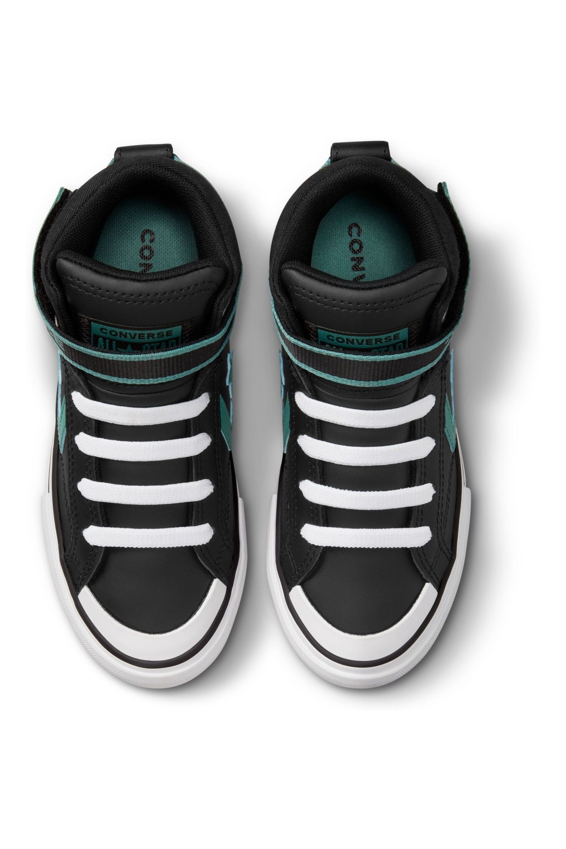 Converse Black/Green Pro Blaze Junior Trainers - Image 5 of 7