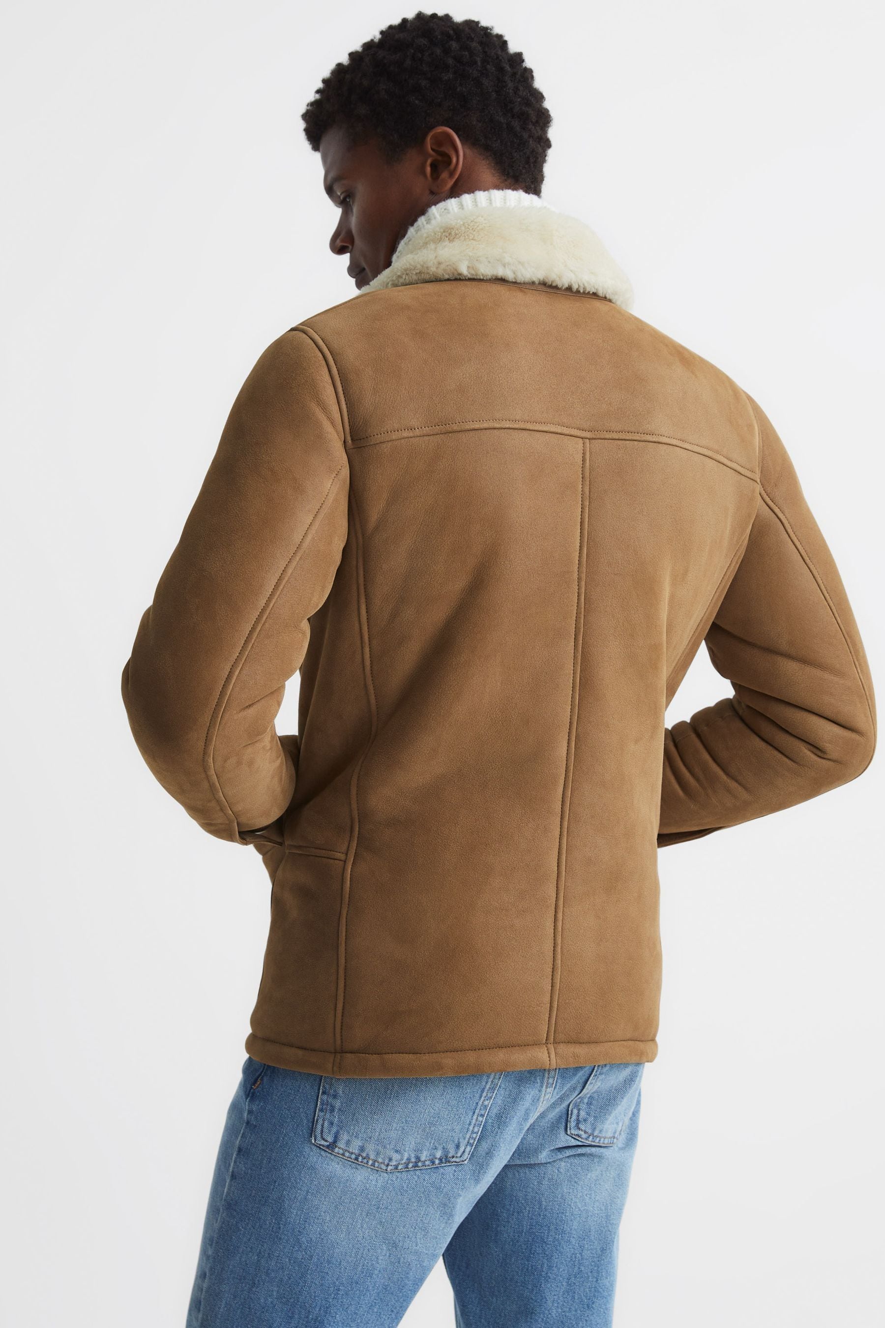 Buy Reiss Camel Marton Shearling Jacket from Next Luxembourg