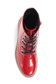 Pavers Red Pavers Ladies Lace Up Ankle Boots - Image 4 of 6