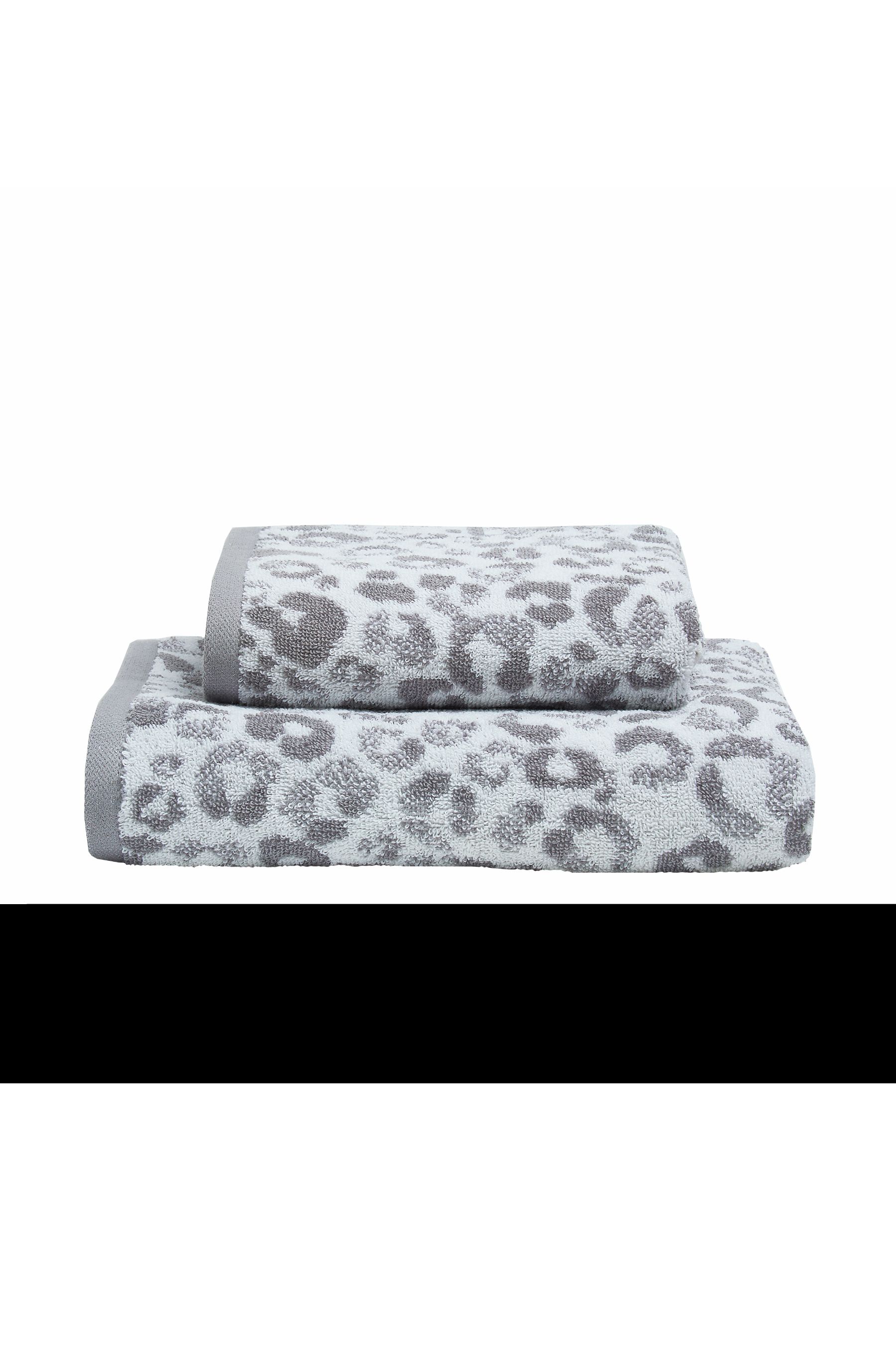 Grey animal print towels sale
