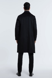 Reiss Navy Tycho Atelier Cashmere Single Breasted Coat - Image 5 of 8