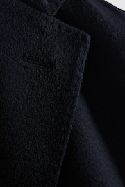 Reiss Navy Tycho Atelier Cashmere Single Breasted Coat - Image 7 of 8