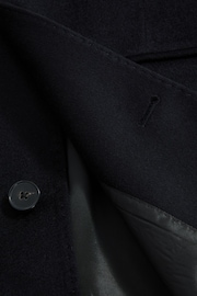 Reiss Navy Tycho Atelier Cashmere Single Breasted Coat - Image 8 of 8