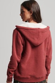 Superdry Rhubarb Marl Essential Borg Lined Zip Hoodie - Image 4 of 4