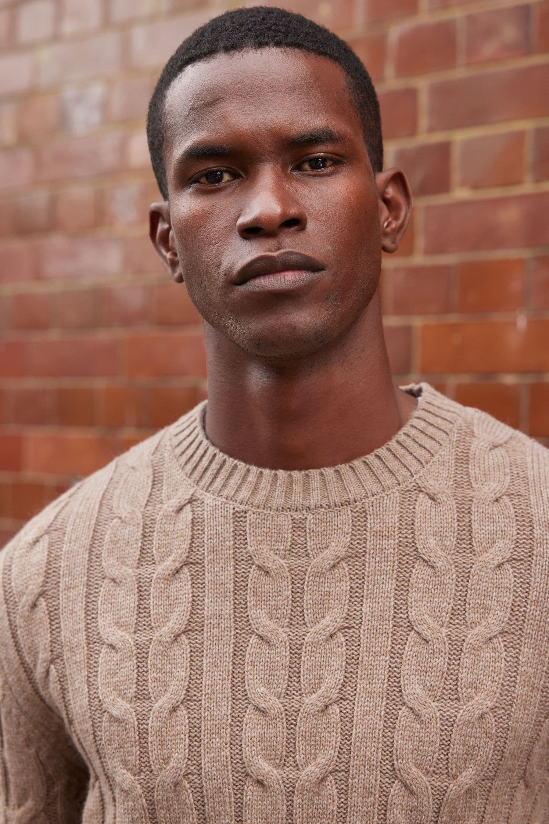 Buy Neutral Regular Cable Crew Neck Jumper from Next Luxembourg
