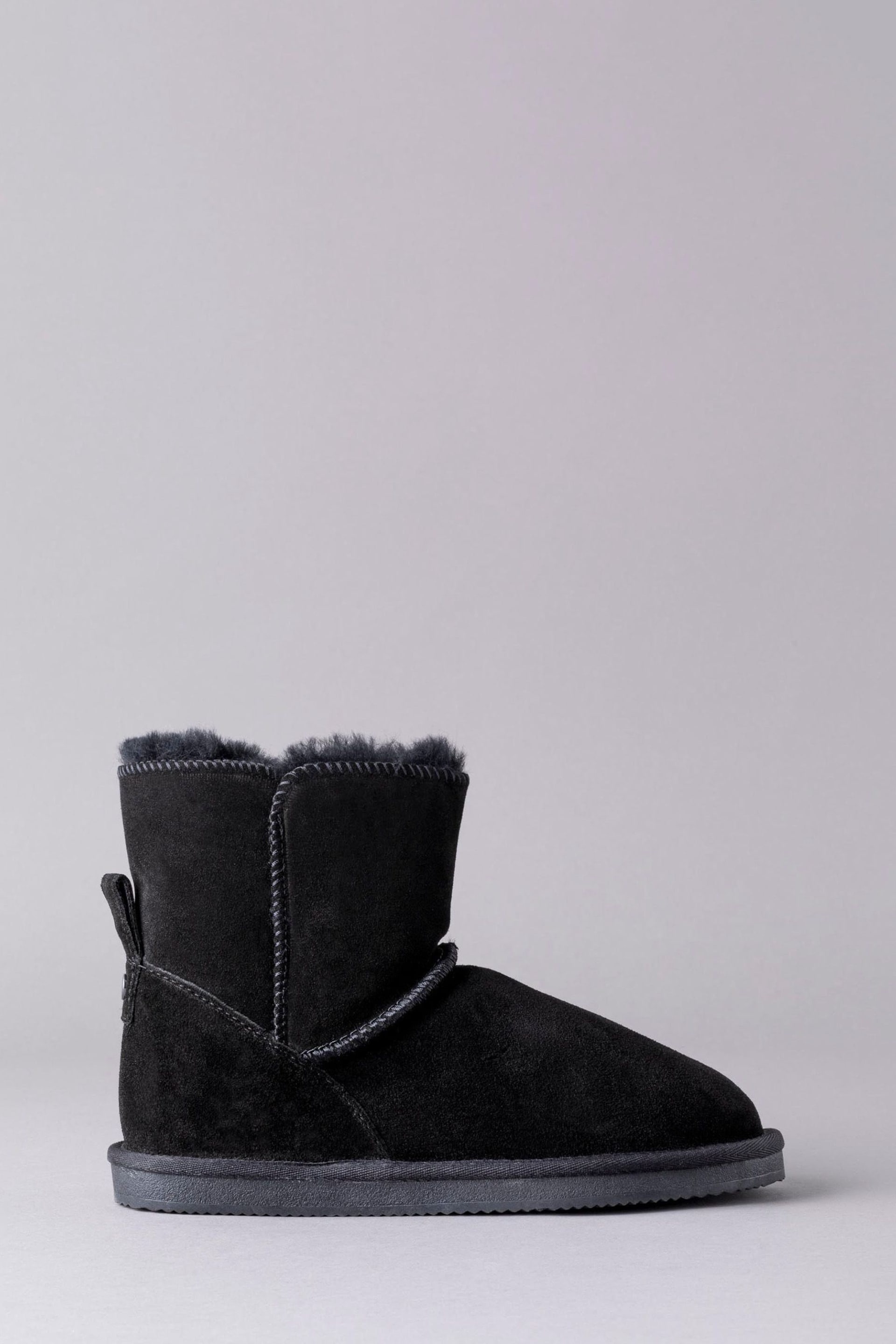 Lakeland Leather Black Ladies Sheepskin Boots Slippers - Image 1 of 5