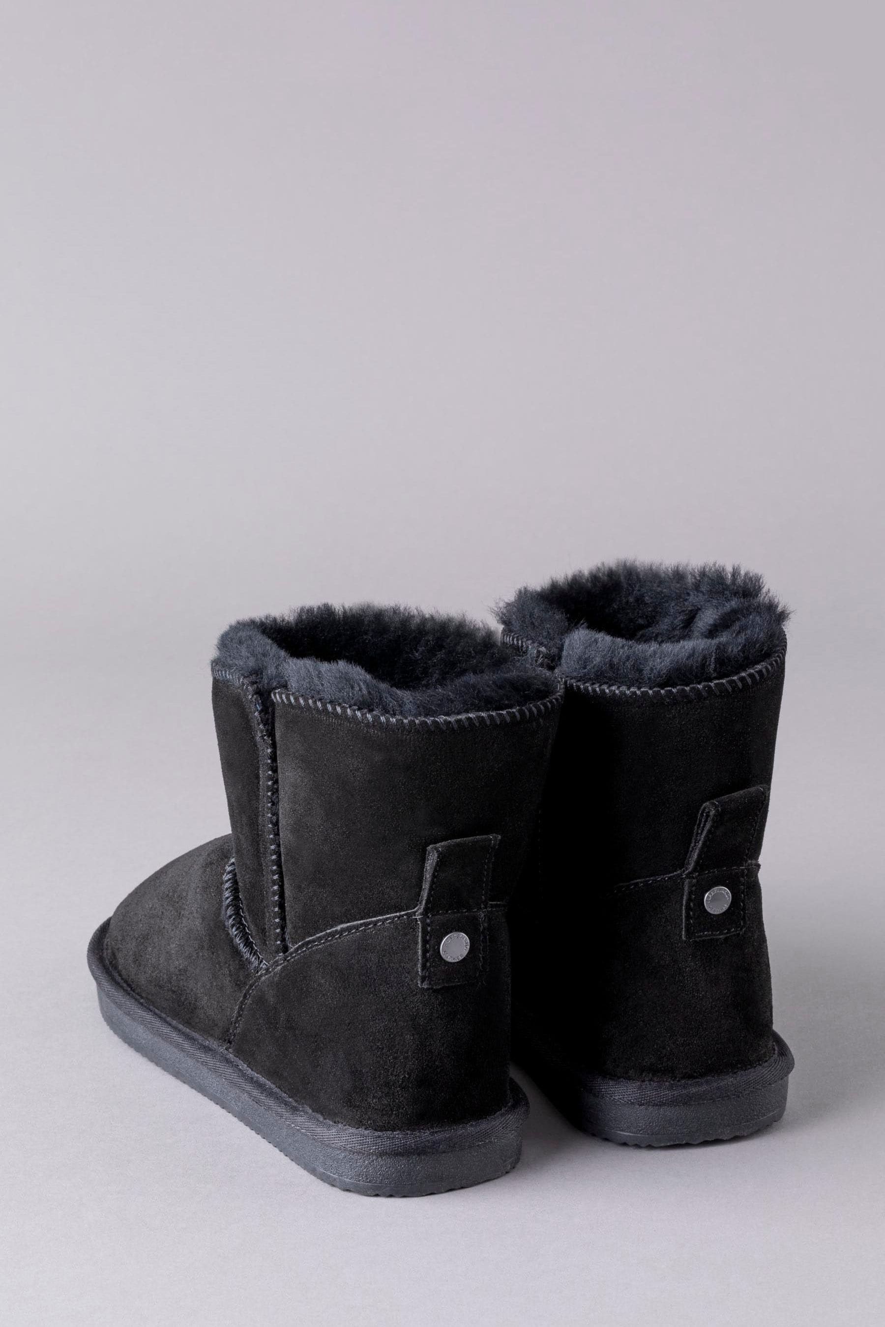 Buy Lakeland Leather Black Ladies Sheepskin Boots Slippers from Next Luxembourg