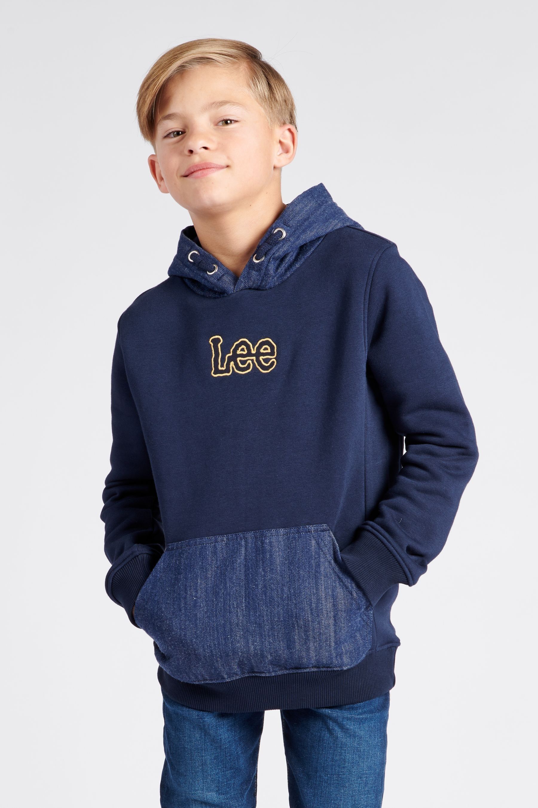 Buy Lee Boys Denim Look Hoodie from Next Luxembourg