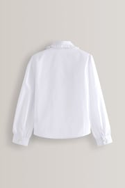 White Long Sleeve Pretty Collar School Shirt (3-14yrs) - Image 9 of 9