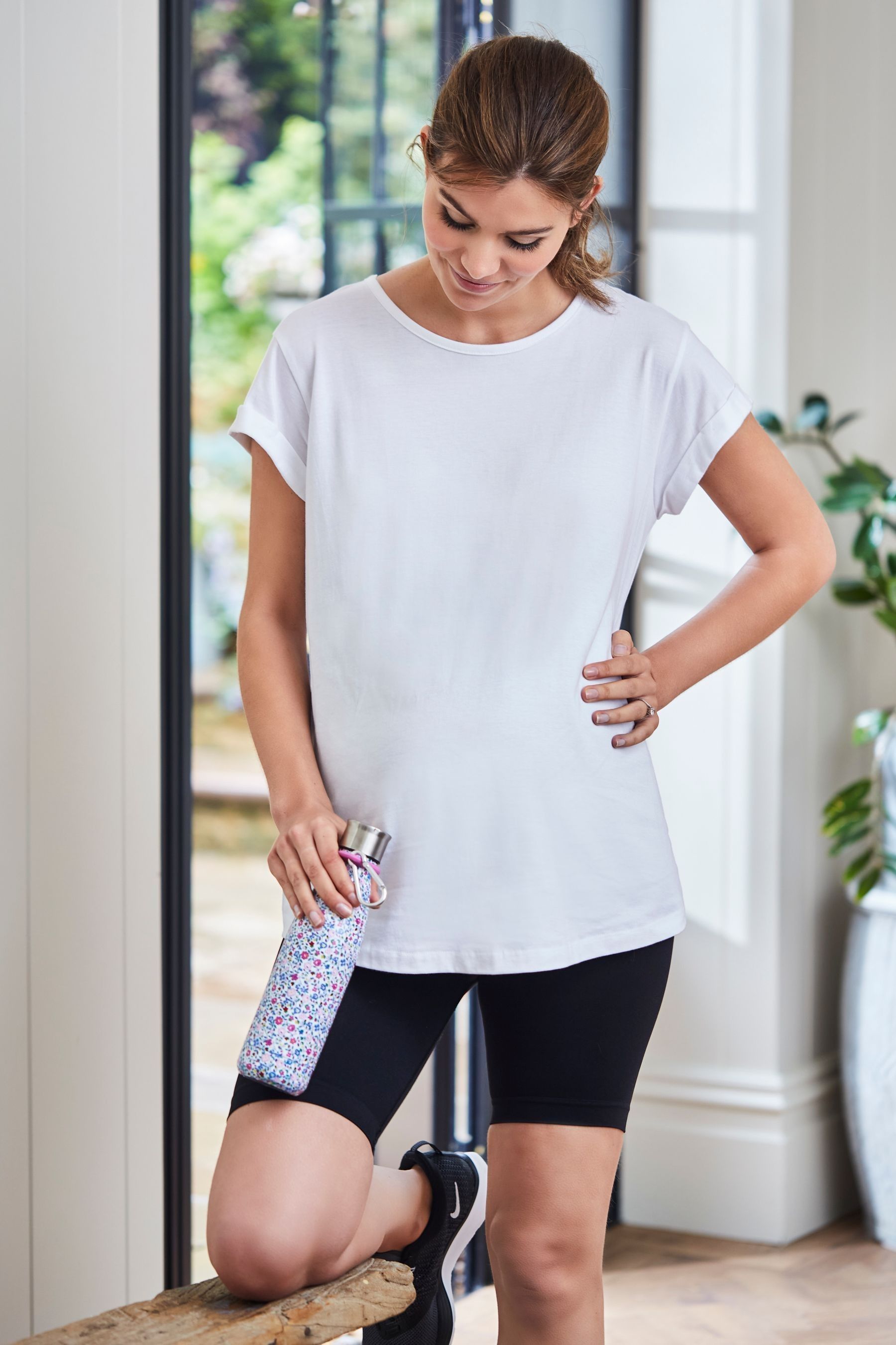 Buy JoJo Maman Bebe Black Dual Support Maternity Shorts from Next Luxembourg
