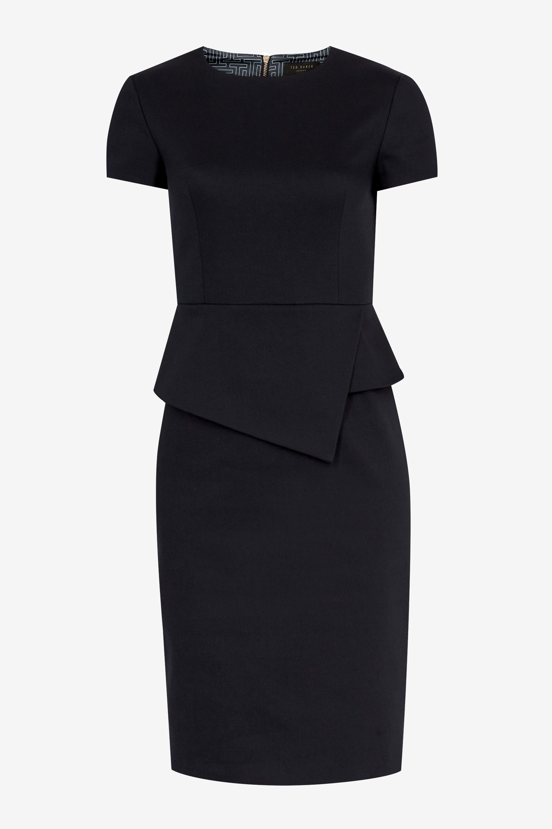 Buy Ted Baker Dark Blue Elynah Asymmetric Peplum Tailored Dress from Next Luxembourg