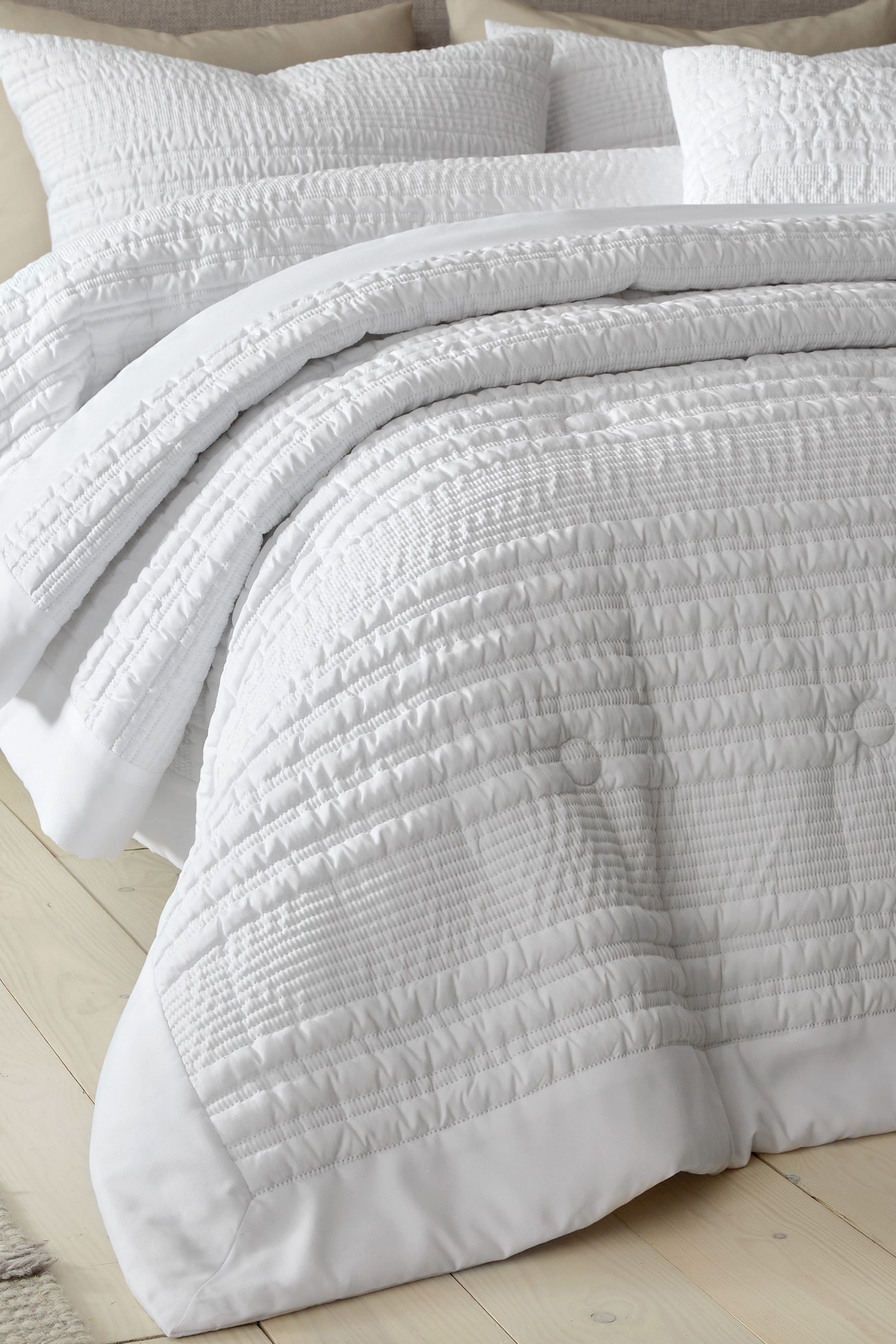 Buy Catherine Lansfield White Lennon Stripe Throw from the Next UK online shop