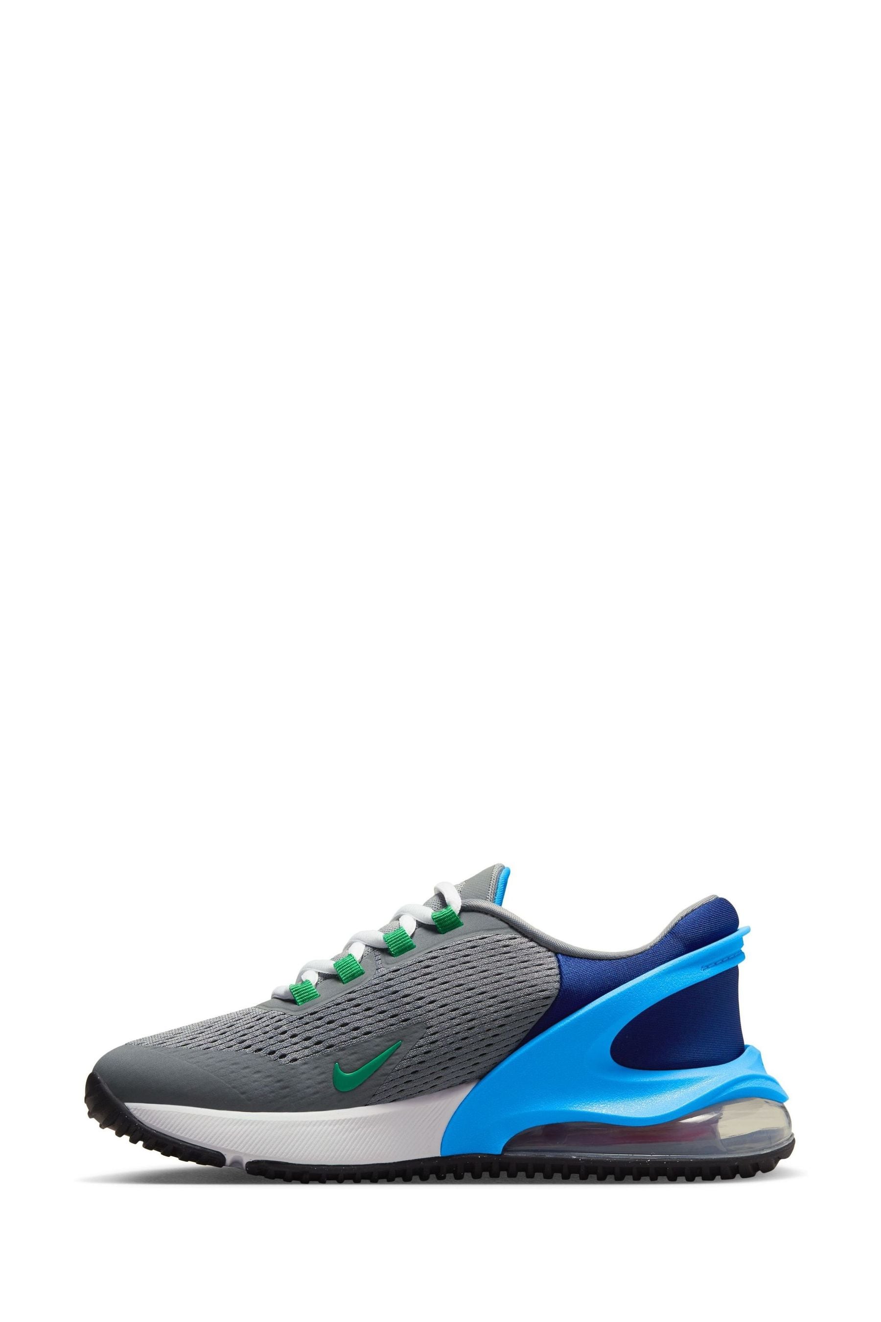 Buy Nike Grey Blue Air Max 270 GO Youth Trainers from Next Luxembourg
