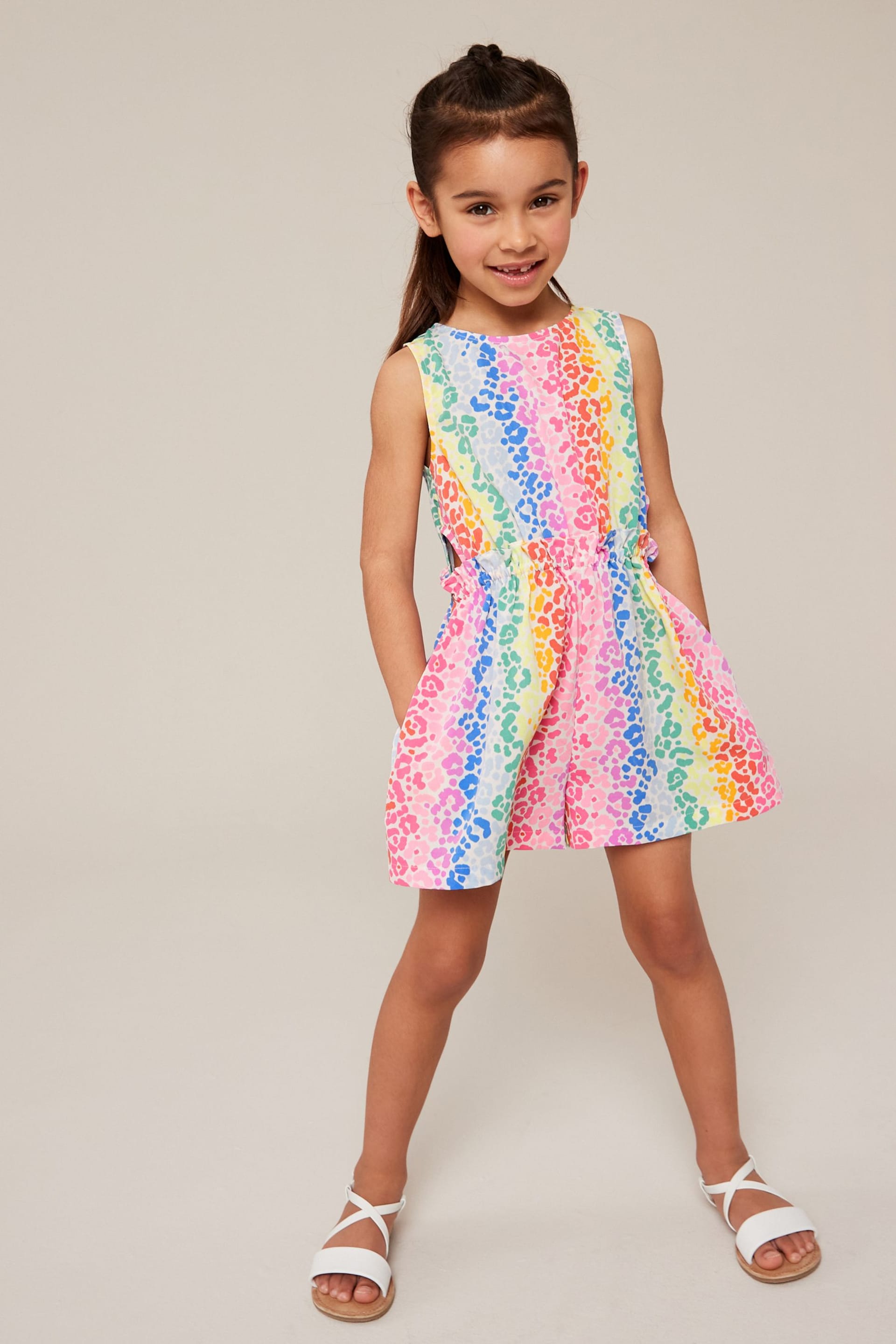 Rainbow Animal Cut-Out Detail Playsuit (3-16yrs) - Image 1 of 7