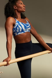 Navy Blue Next Active Sports Tummy Control High Waisted Full Length Sculpting Leggings - Image 5 of 8