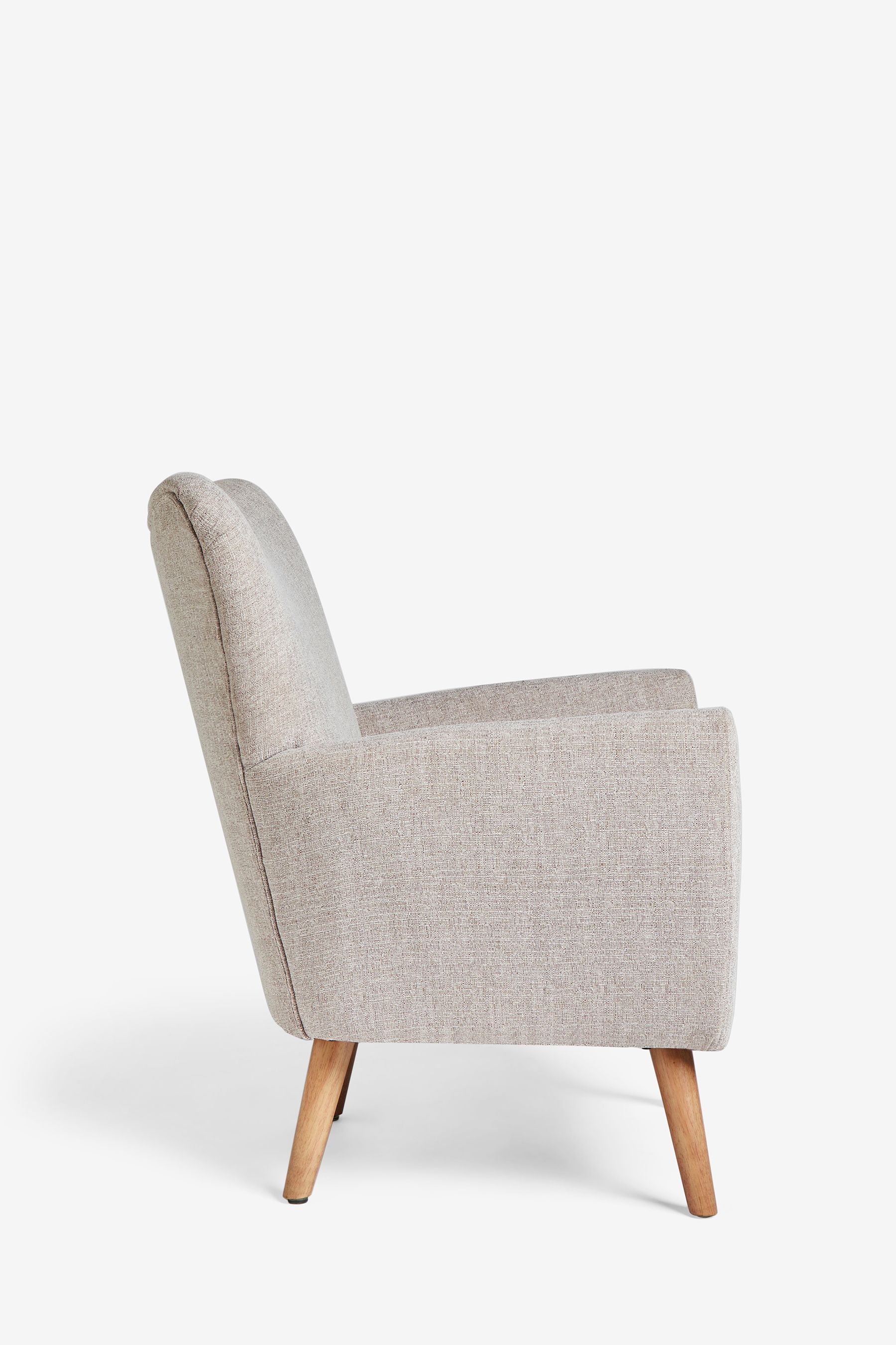 Buy Tweedy Plain Mid Natural Wilson II Highback Armchair from the Next ...