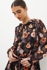 Paige Heirloom Floral Silk Black Mini Dress - Image 4 of 5