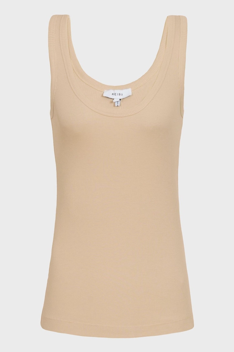 Reiss Neutral Violet Scoop Neck Jersey Vest Top - Image 2 of 5