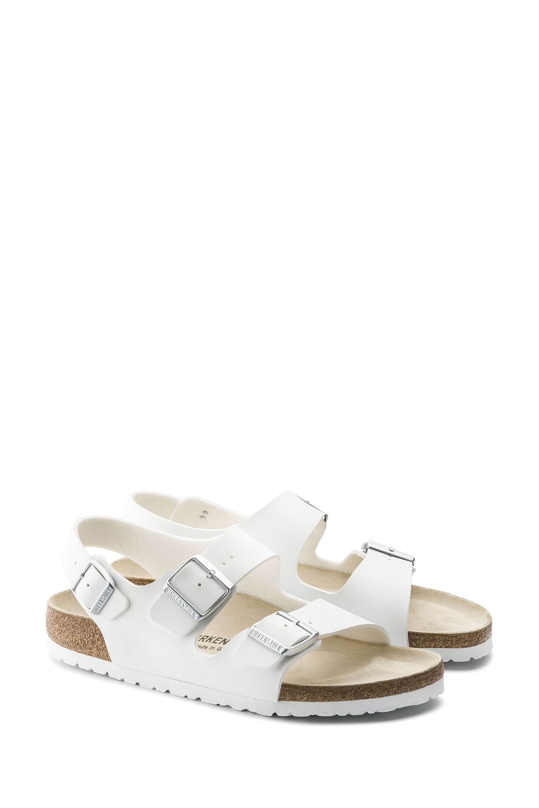 Birkenstock milano white leather hot sale