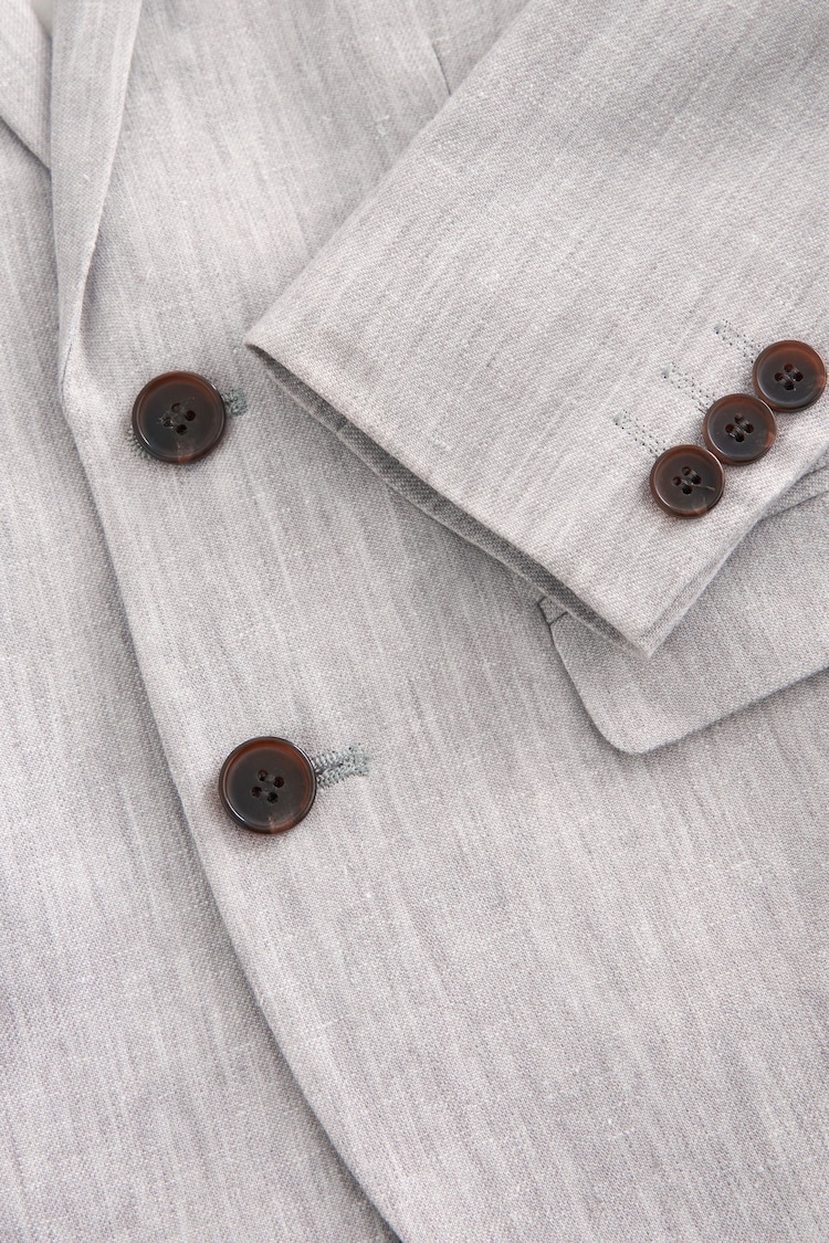 Grey Linen Blend Suit Jacket (12mths-16yrs) - Image 6 of 7