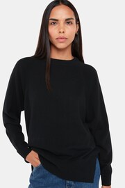 Whistles Ultimate Black Cashmere Crew Neck Jumper - Image 1 of 5