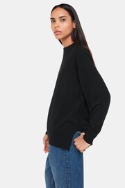 Whistles Ultimate Black Cashmere Crew Neck Jumper - Image 4 of 5