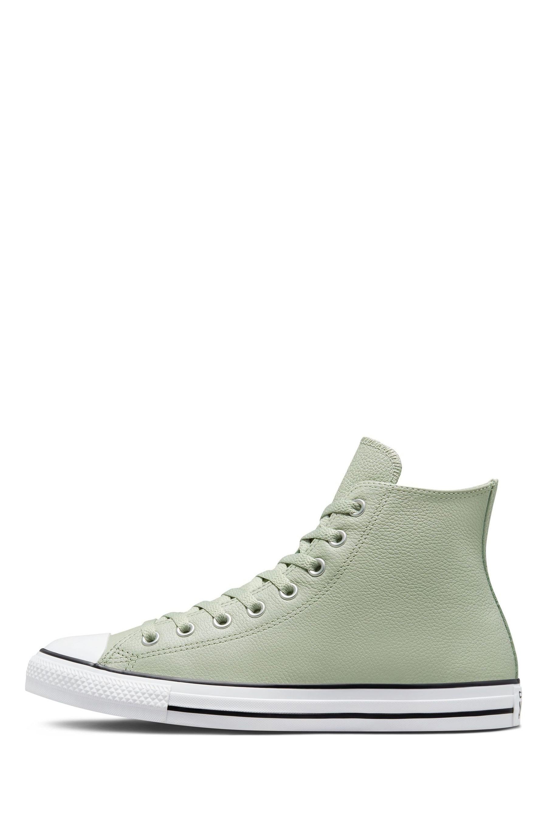 Buy Converse Sage Green Chuck Taylor Leather High Top Trainers from Next Luxembourg