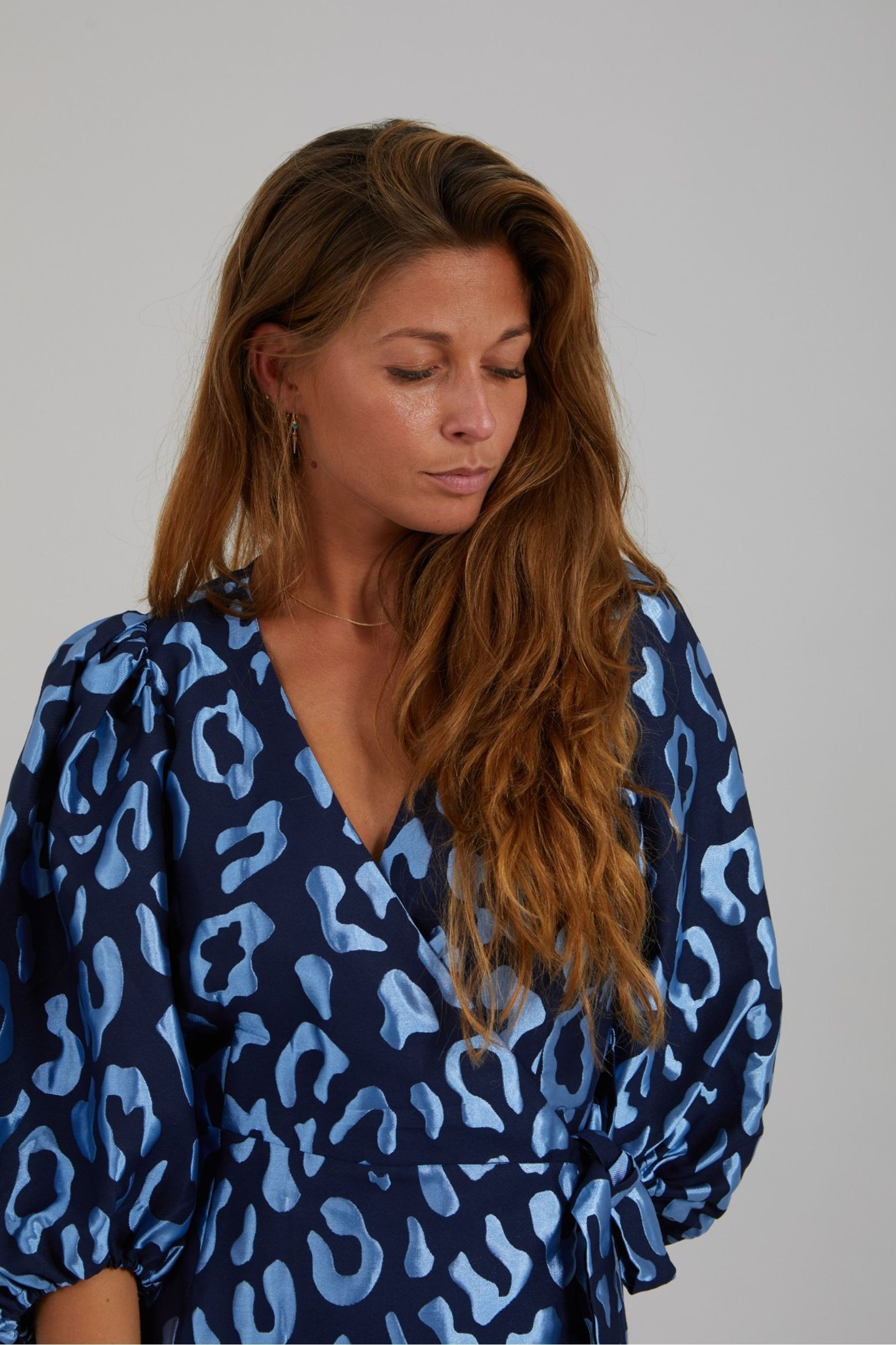 Next blue leopard print dress discount