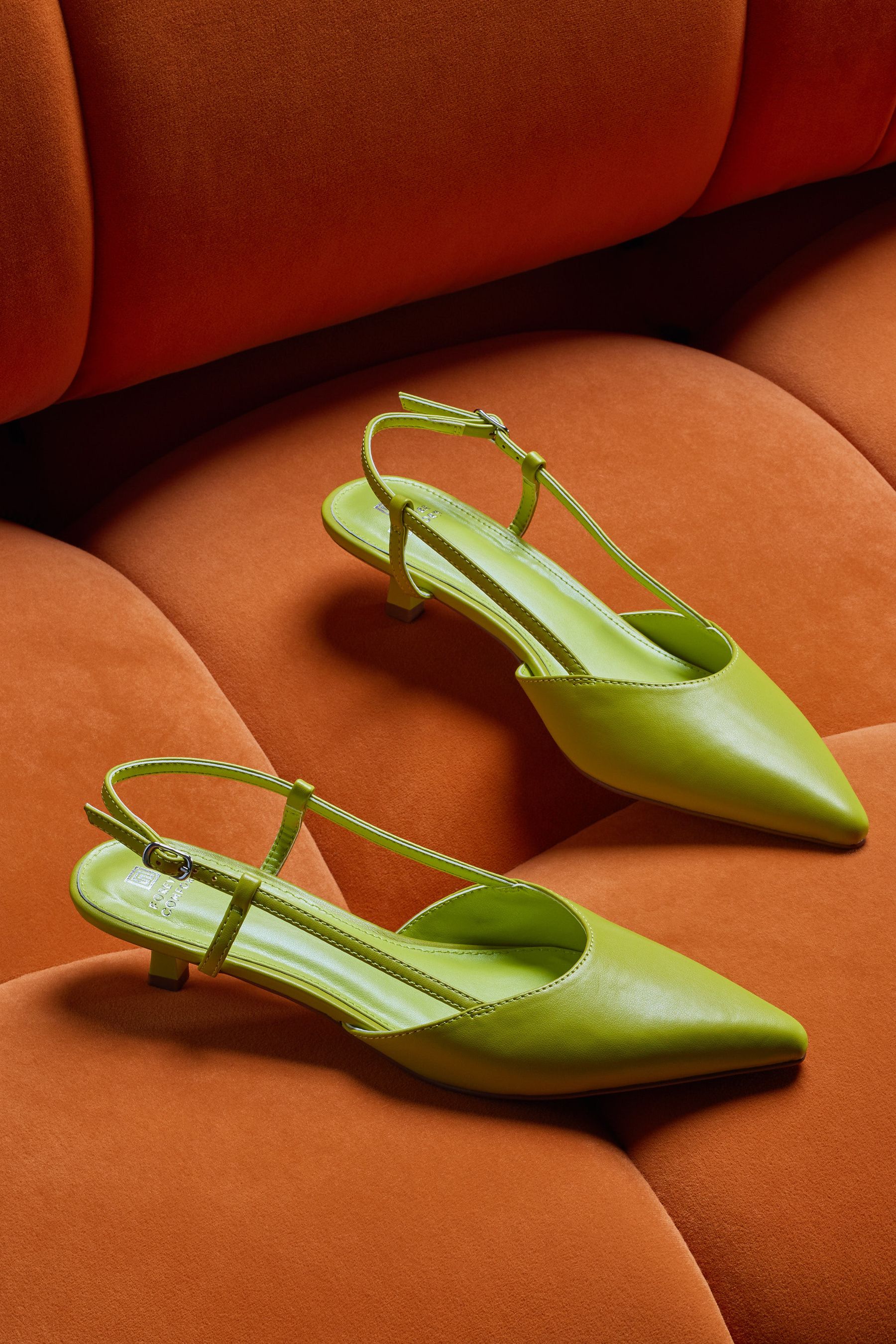 Buy Lime Green Forever Comfort Low Heel Point Slingback Shoes from Next Ireland