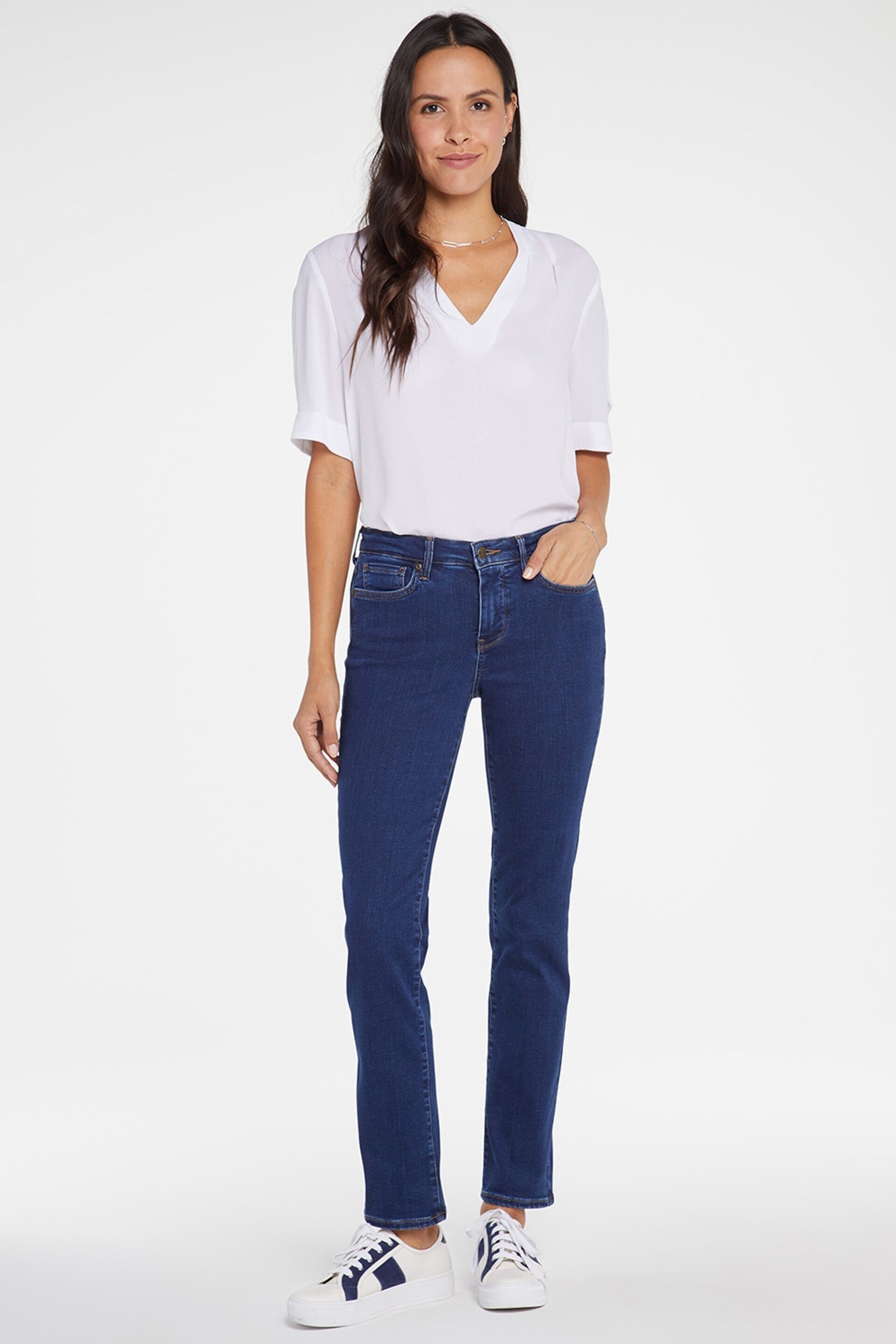 NYDJ Blue Sheri Slim Jeans - Image 3 of 4