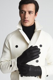 Reiss Black Iowa Leather Gloves - Image 2 of 4
