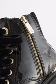 Baker by Ted Baker Girls Patent Lace Up Black Boots - Image 6 of 6