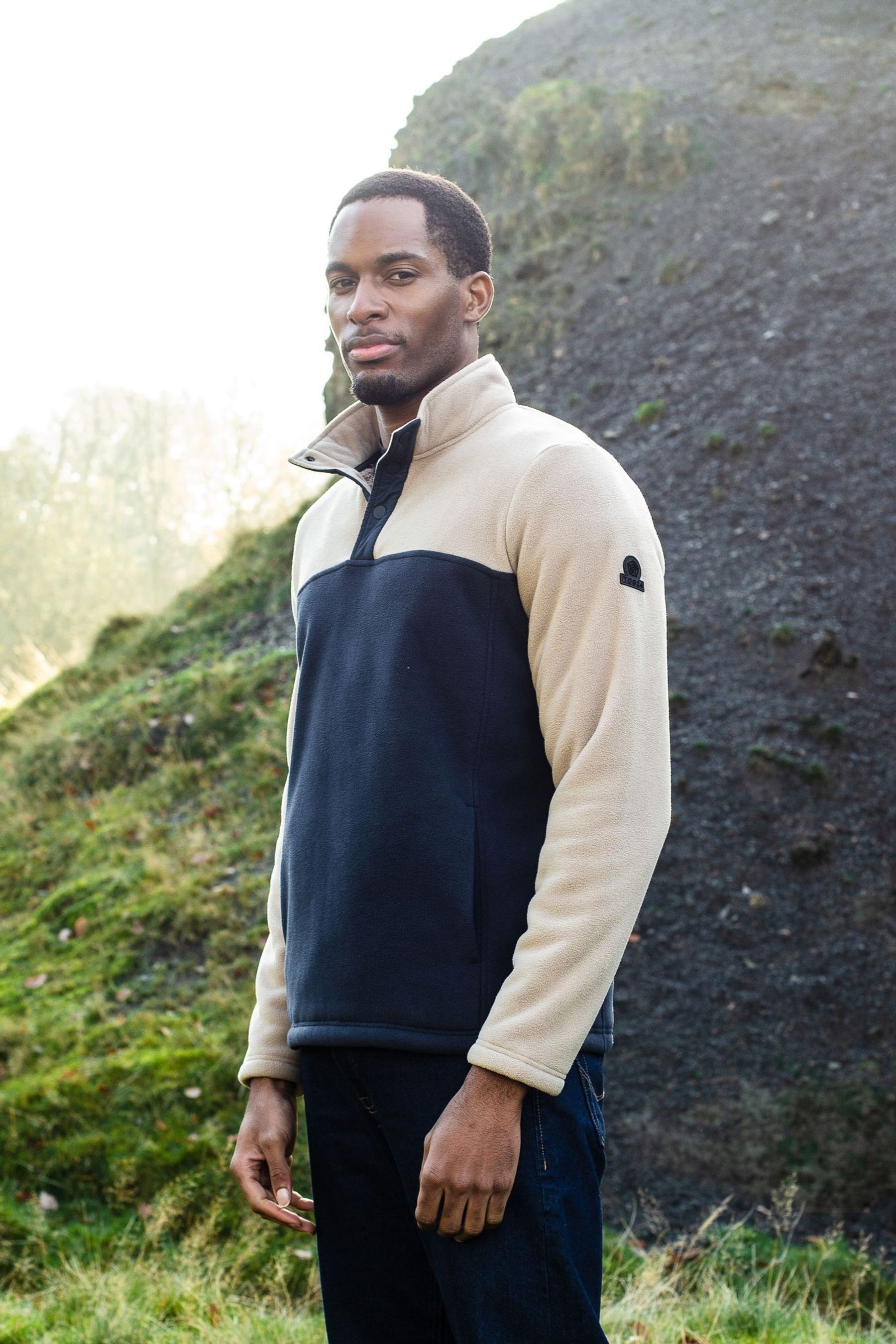 Mens cream fleece clearance