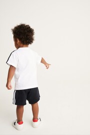 adidas White Sportswear Essentials T-Shirt and Shorts Set - Image 2 of 6