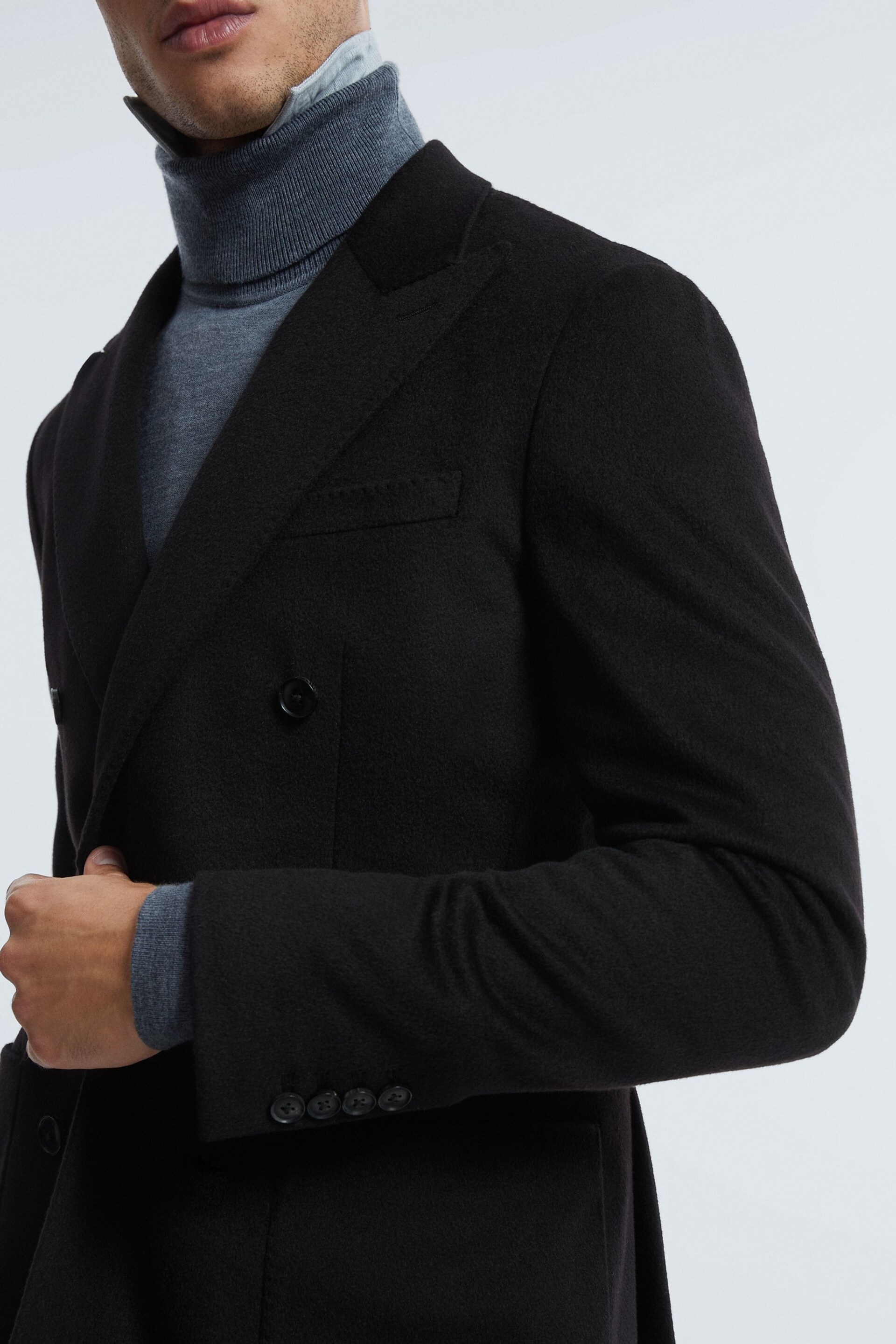 Atelier Cashmere Slim Fit Double Breasted Blazer - Image 4 of 8