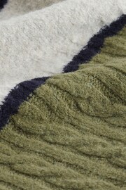 Khaki Green Stripe Gem Button Shirt Layer Jumper - Image 7 of 7