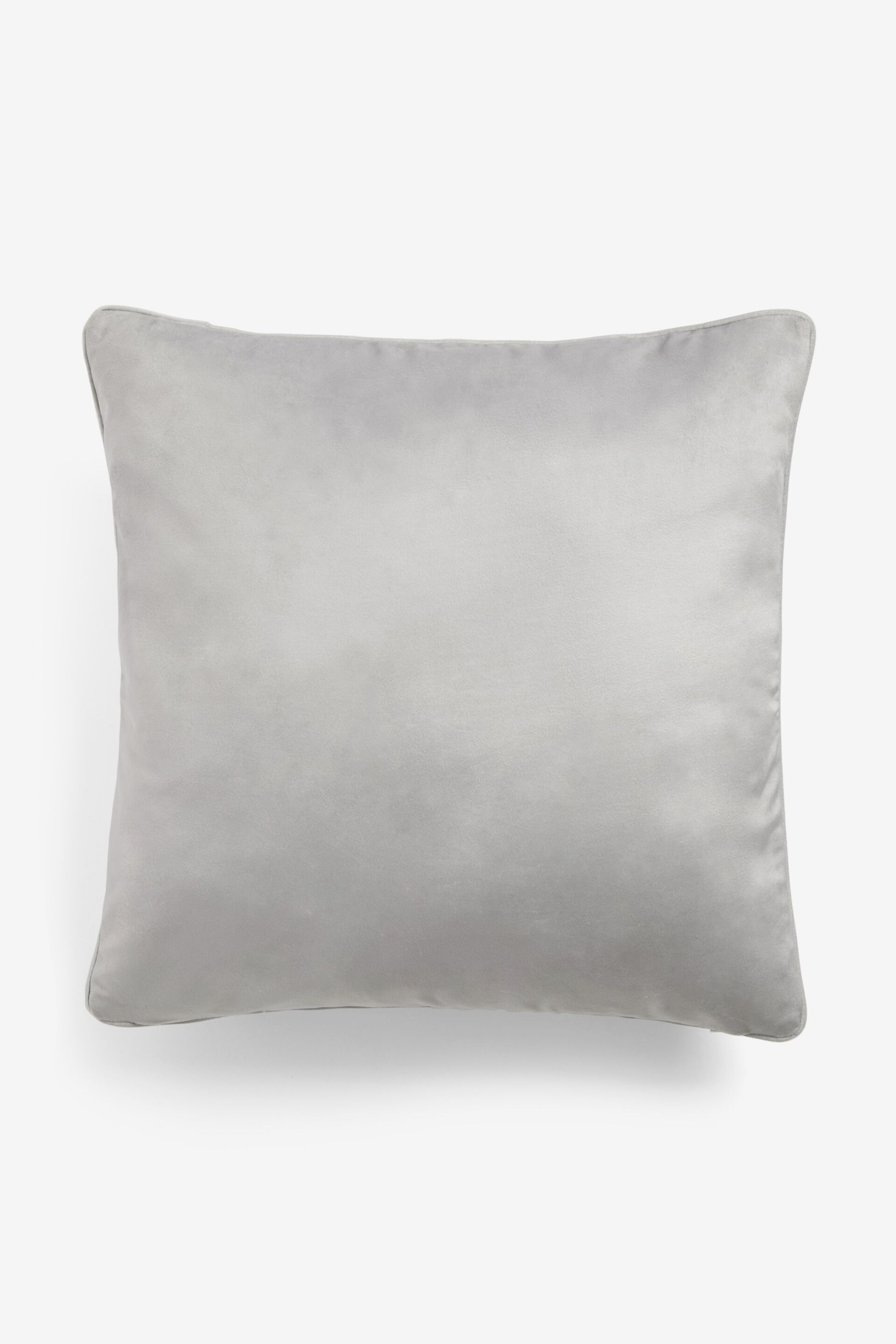 Grey 50 x 50cm Mini Geometric Embroidered Cushion - Image 6 of 6