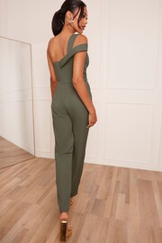 Chi Chi London Green One Shoulder Jumpsuit - Image 2 of 5