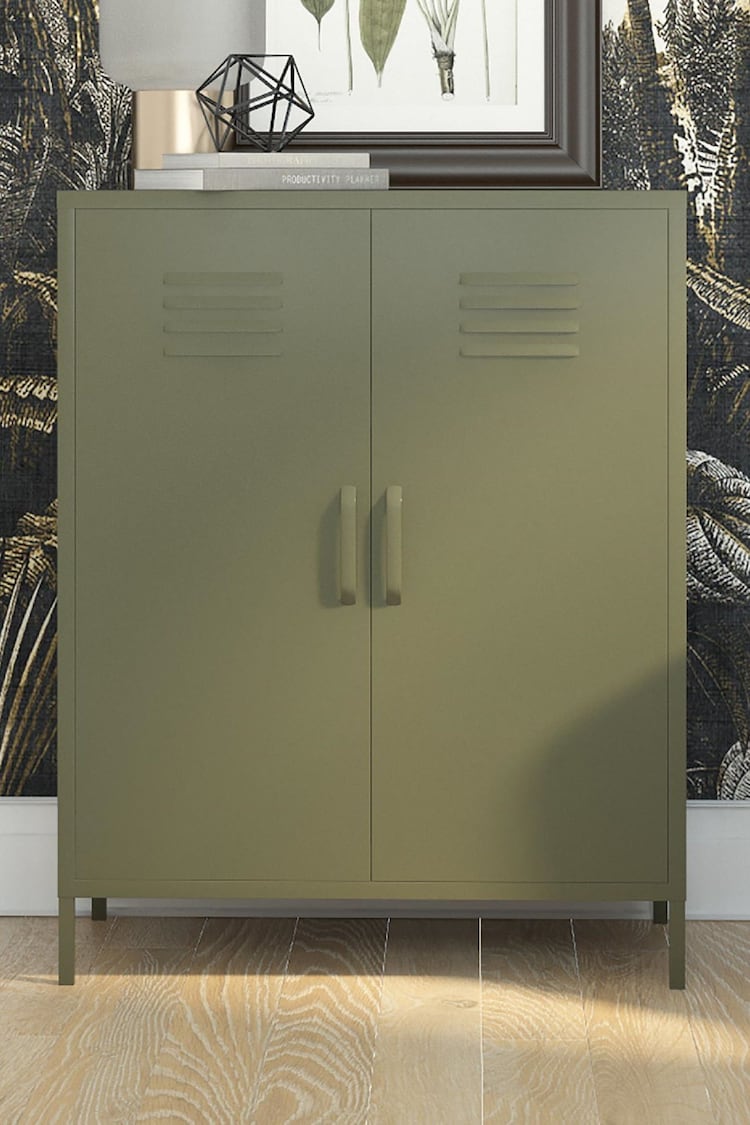 Dorel Home Olive Green Europe Bradford 2 Door Metal Storage Cabinet - Image 1 of 4