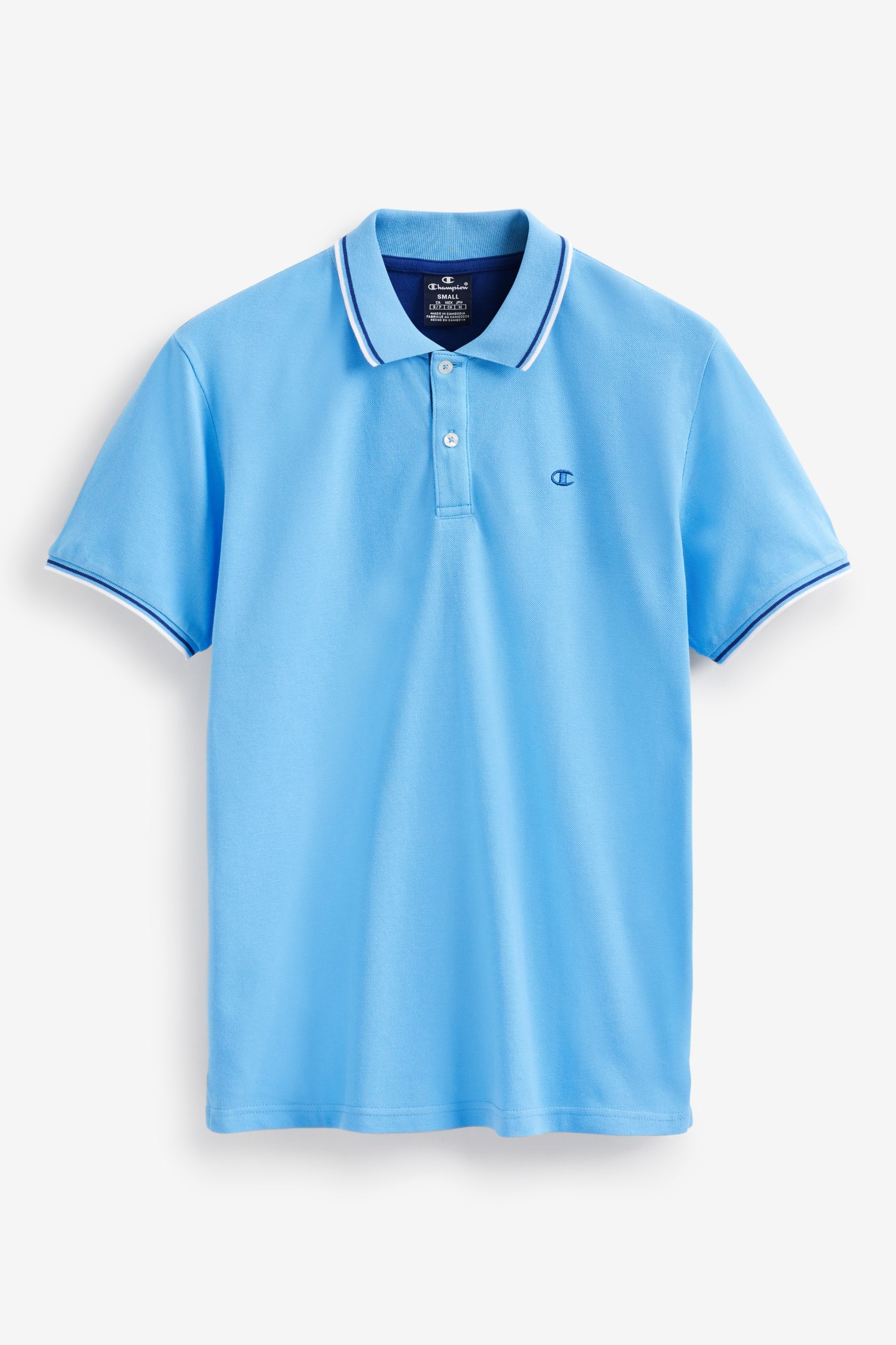 Buy Champion Blue Polo Shirt from Next Luxembourg