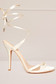 Chi Chi London Cream High Heel Lace Up Sandals - Image 1 of 3