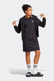 adidas Black 100% Cotton Sportswear Essentials 3-Stripes Single Jersey Boyfriend T-Shirt Dress - Image 2 of 6