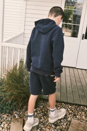 Navy Textured Utility Hoodie and Shorts Set (3-16yrs) - Image 2 of 6