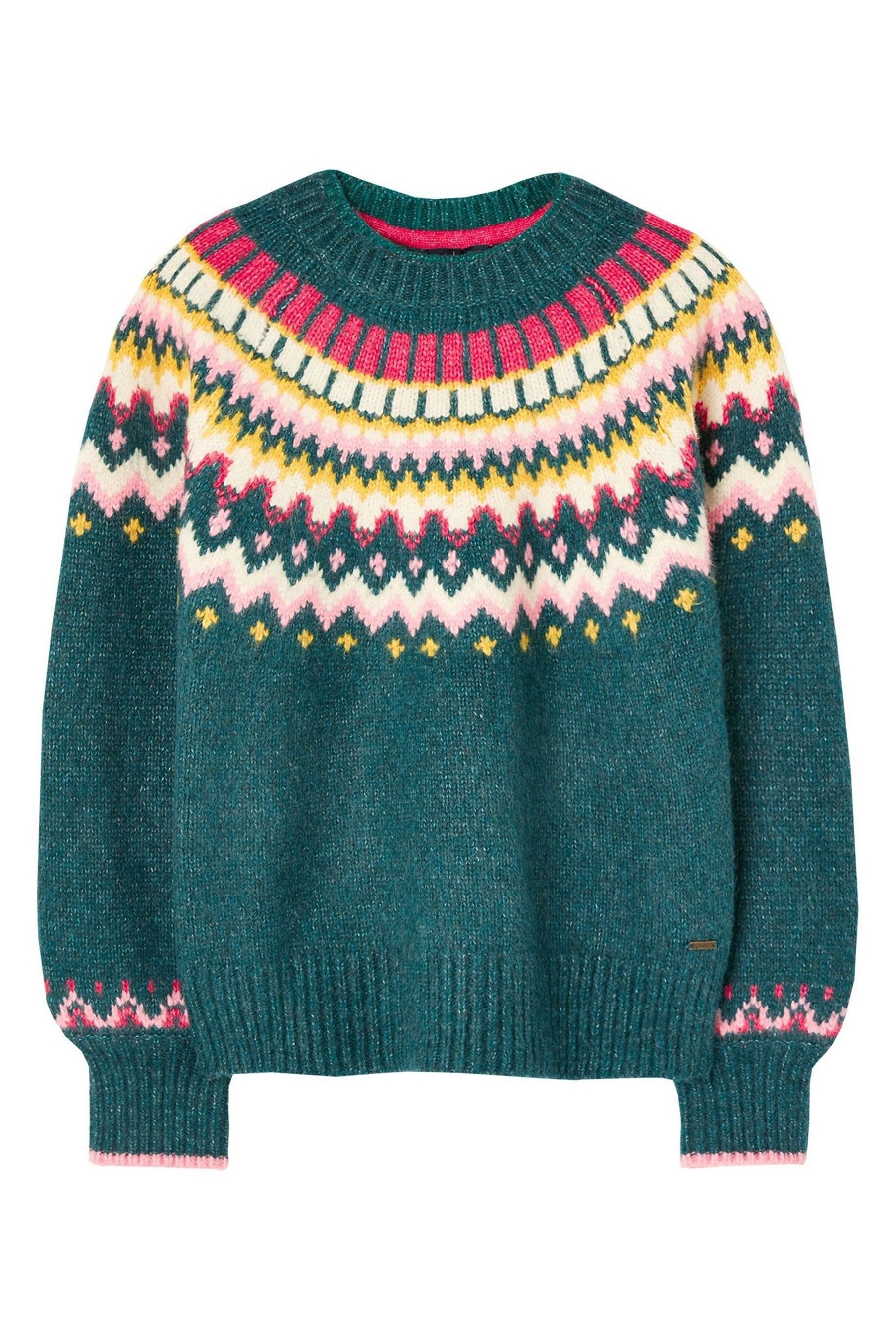 Buy Joules Green Allie Fair Isle Jumper from Next Luxembourg