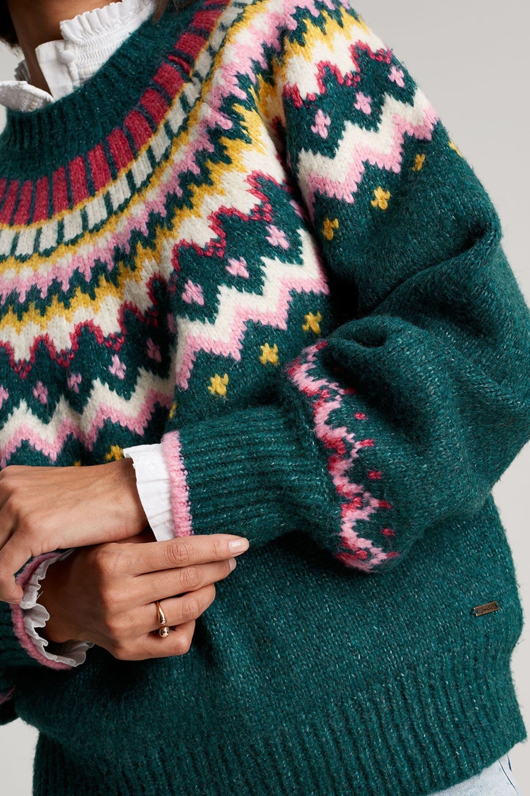 Buy Joules Green Allie Fair Isle Jumper from Next Luxembourg