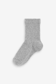 Blue/Navy Cotton Rich Fine Rib Socks 7 Pack - Image 4 of 8