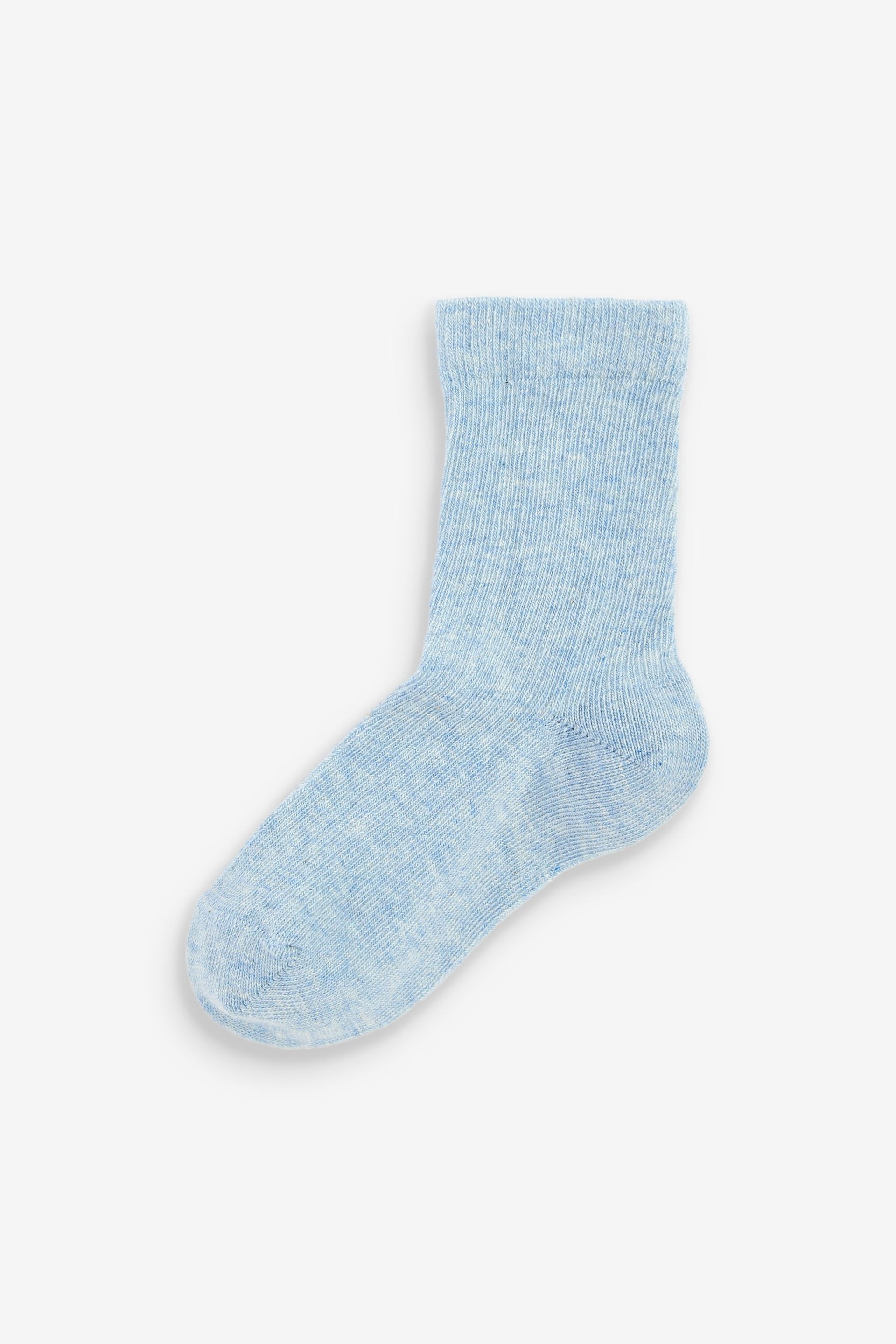 Blue/Navy Cotton Rich Fine Rib Socks 7 Pack - Image 6 of 8