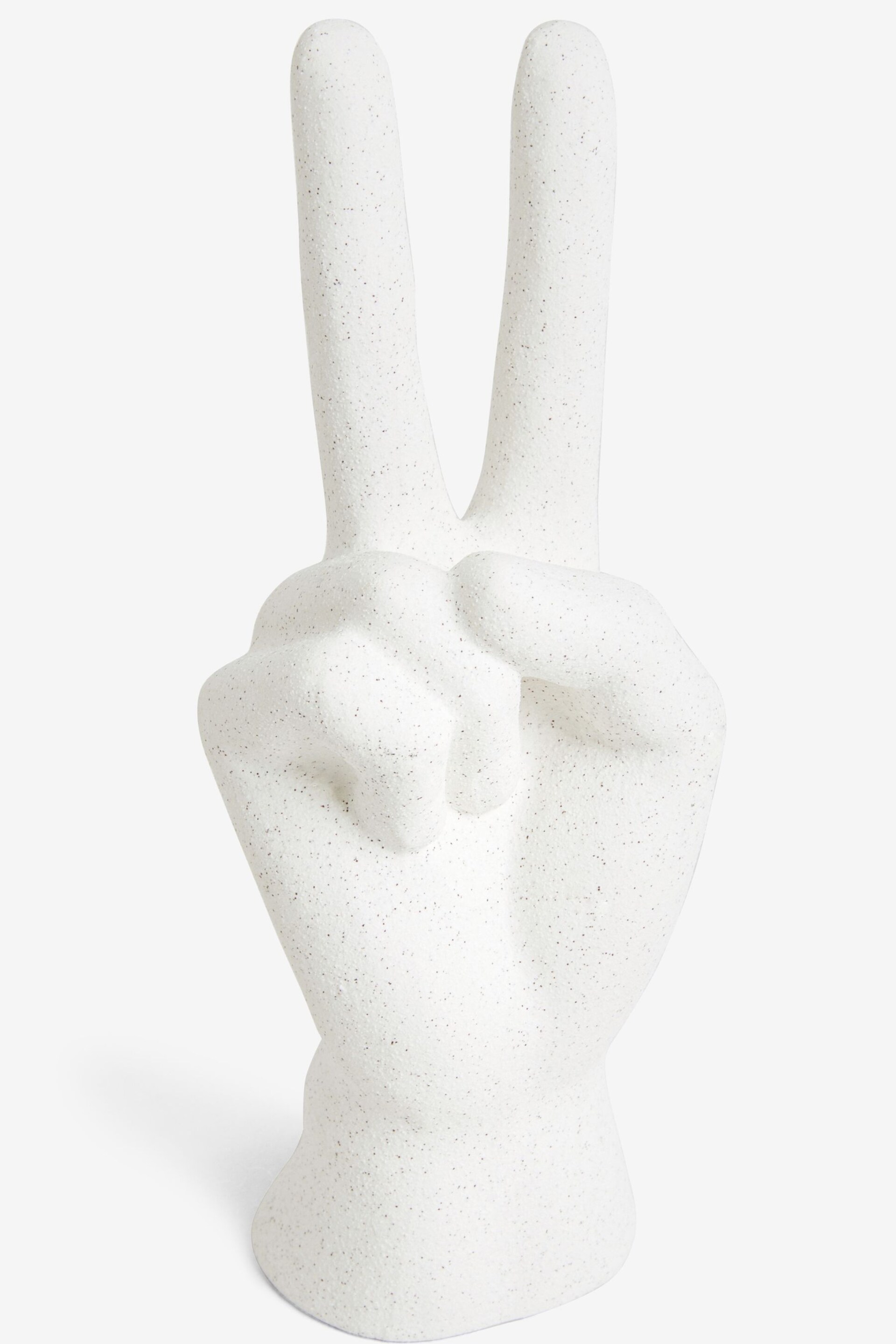 Cream Peace Hand Sculpture - Image 5 of 5