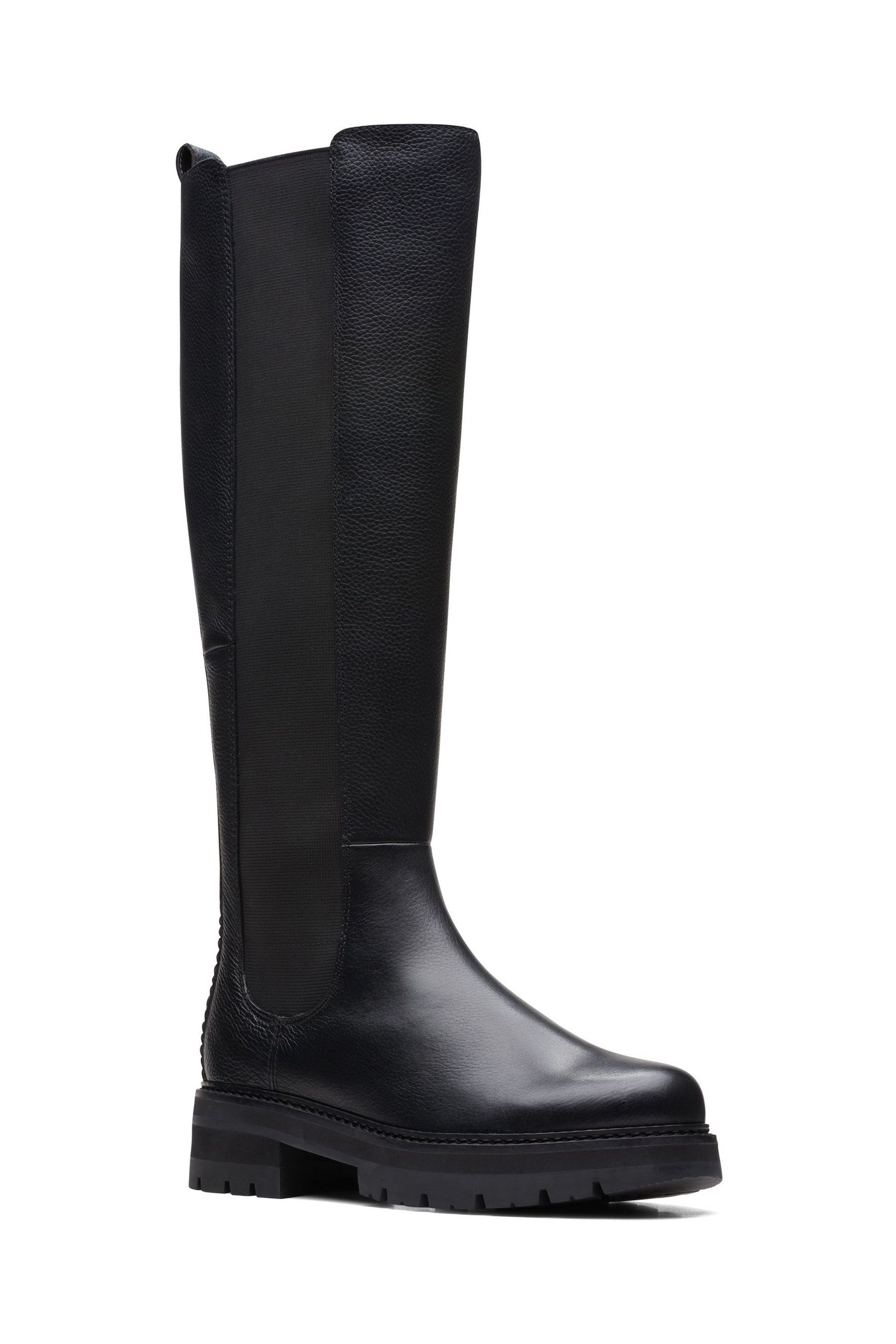 Buy Clarks Black Leather Orianna Long Boots from Next Luxembourg